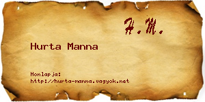 Hurta Manna névjegykártya